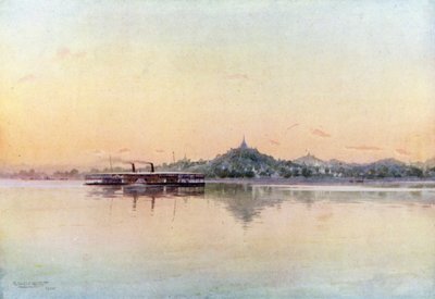 Express Steamer Passing Sagaing by Robert George Talbot Kelly